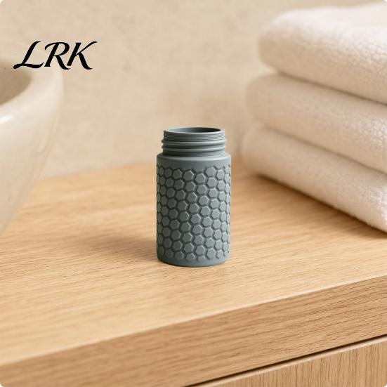 Portable Cotton Swab Case 3D Printed Storage Box, Mini Dustproof Spiral Cap Compact Personal Care Organizer, Honeycomb Appearance Container for Travel