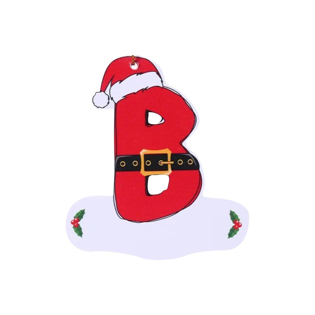26 Letters Christmas Tree Ornament Christmas Pendant DIY Alphabet Pendant Atmosphere Decoration Christmas Tree Letters 1PC
