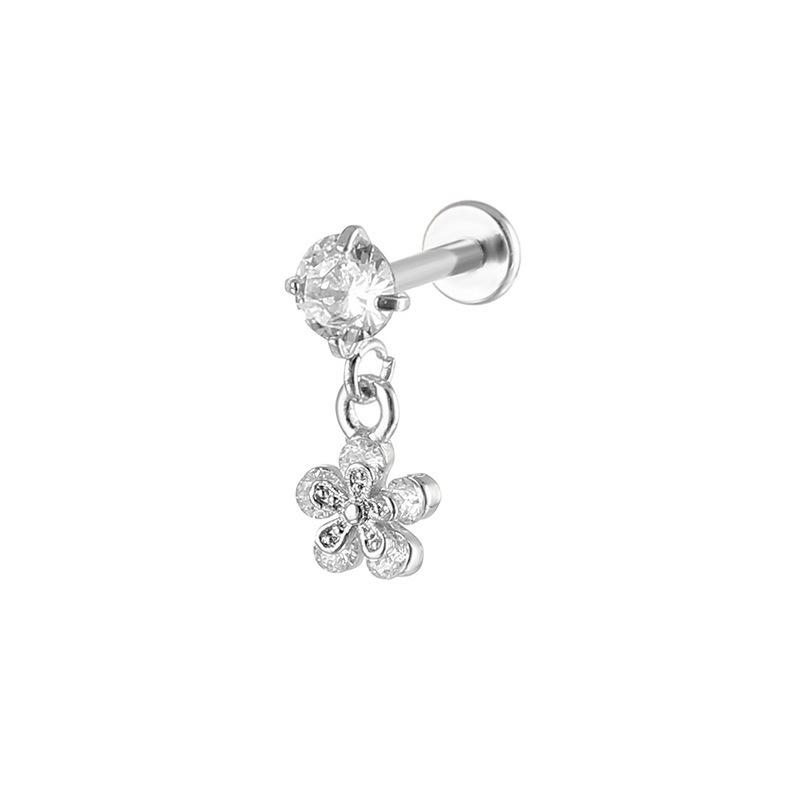 Internally Threaded Lip Stud Ear Cartilage Hoop Dangle Body Piercing Jewelry