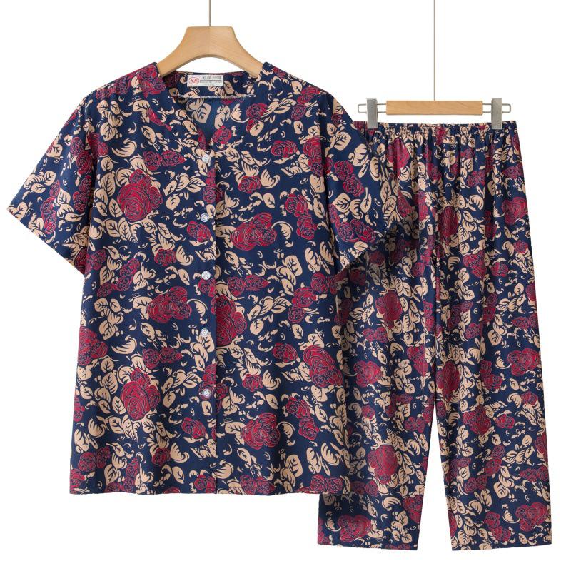 

Summer Loose Fit Shirt for Middle-Aged and Elderly Women XXL (120-140 jin)