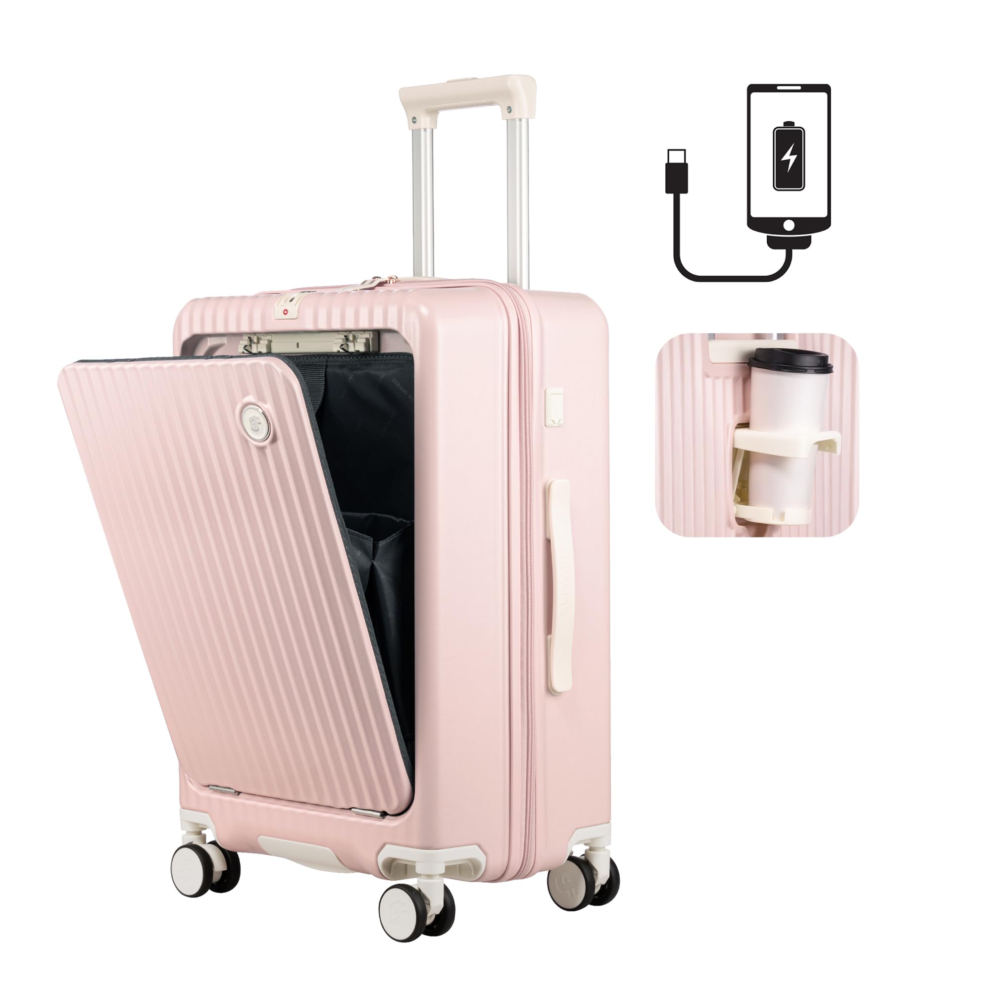 

Carry Carry Front S и M USB Подстаканник Скрытый Крючок Зарядка Двойной Амортизатор 360 Градусов Школа Ночевка Командировка Размер S [GURAMU] Чемодан, Кейс, Сумка,