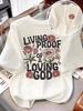 2026 Spring Summer New Women'S Round Neck Floral Letter Double-Sided Print Fashion Summer Cool Short Sleeve Casual T-Shirt
