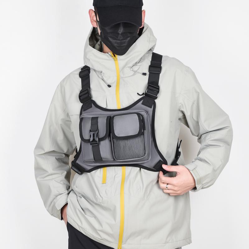 Men's Tactical Anti-Theft Chest Bag – Outdoor Vest Pack for Cycling Running & Sports Activities