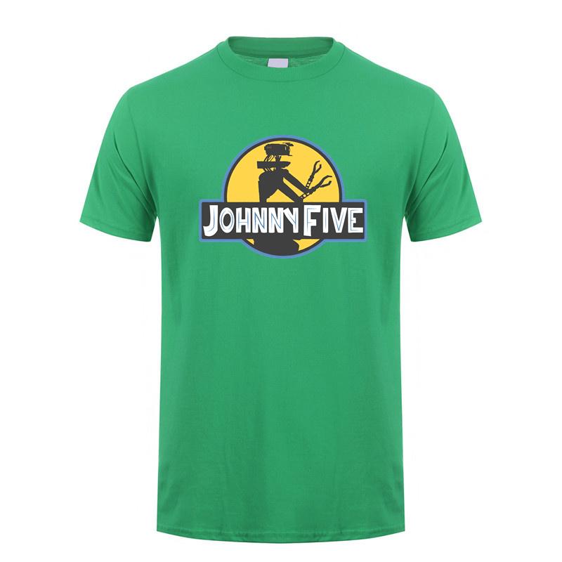 Lustiges Johnny 5 T-Shirt Unisex Streetwear Tops Sommer Kurzarm Baumwolle Geburtstagsgeschenke Johnny Five T-Shirt DY147