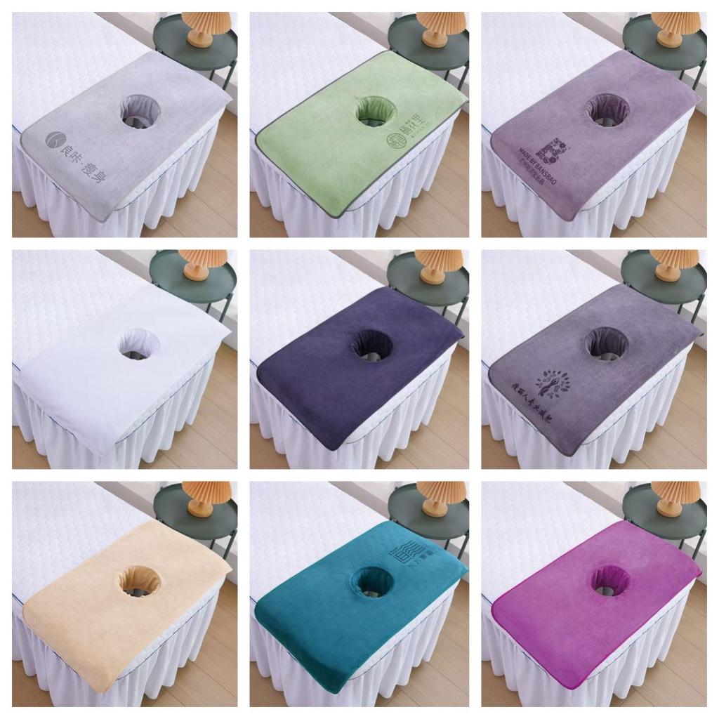 Soft Absorbent Beauty Salon Bed Head Hole Face Towel with Customizable Logo
