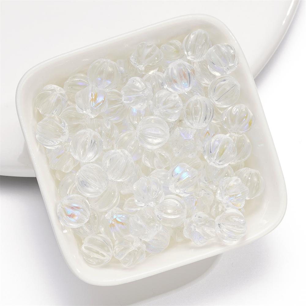 20/50pcs 8mm Glass Pumpkin Beads Spacer Bead for Bracelet Necklace Earrings Keychain DIY Halloween Jewelry Making Accessories