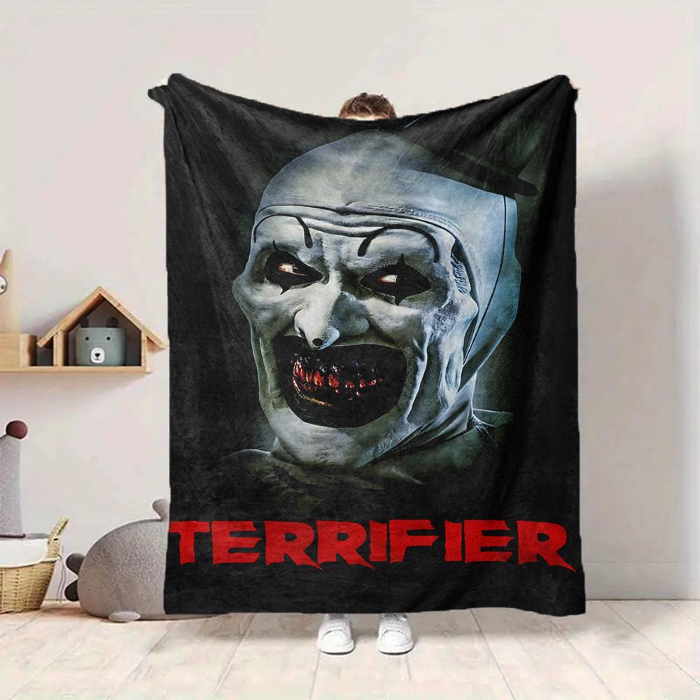 1pc Terrifier, Horror Clown Blanket Soft All Season Throw with Vibrant Design, Perfect for Home, Travel, and Gifts, Ideal for Naps and Camping