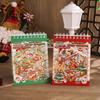 Merry Christmas Miniature Scenes Sticker Mini Size 6 Scenes 3D Landscape Sticker Creative Crafting Cartoon Pocket Sticker Book