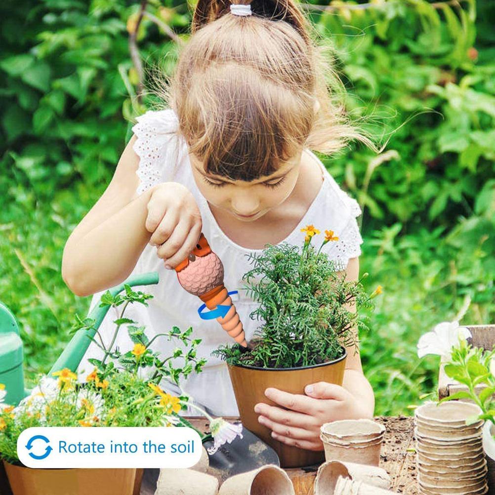 6 st Uggla Växtbevattning Automatisk Vattningspinnar Terrakotta Spiralanordningar för Inomhus och