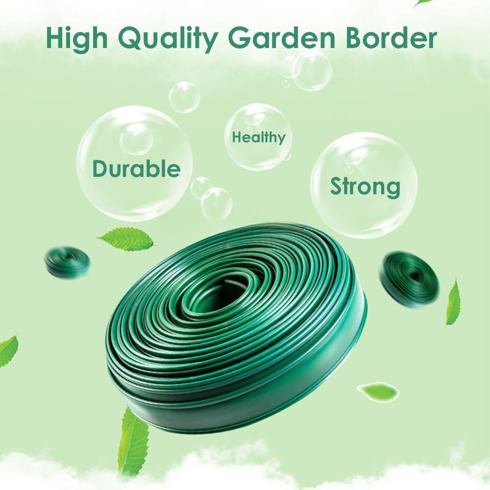 5m Plastic PE Garden Lawn Stone Isolation Path Grass Edging Fence Belt Border