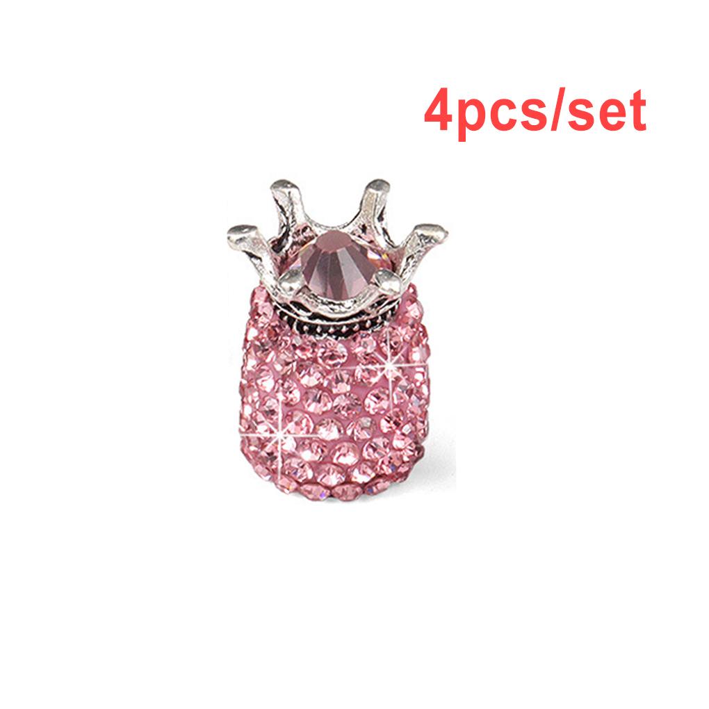 4 Pieces Universal Tire Caps Crown Shaped Tires Cover Part Tyre Stem Replacement Part Tyres Accessories Modification Parts