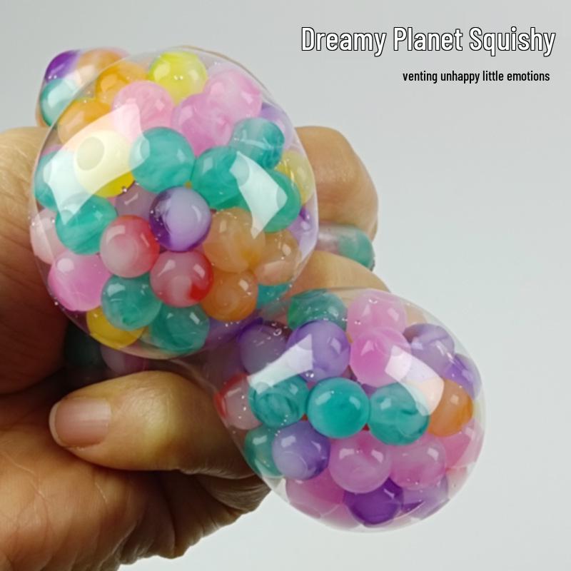 Colorful Planet Stress Relief Ball - Creative Decompression Beads Toy