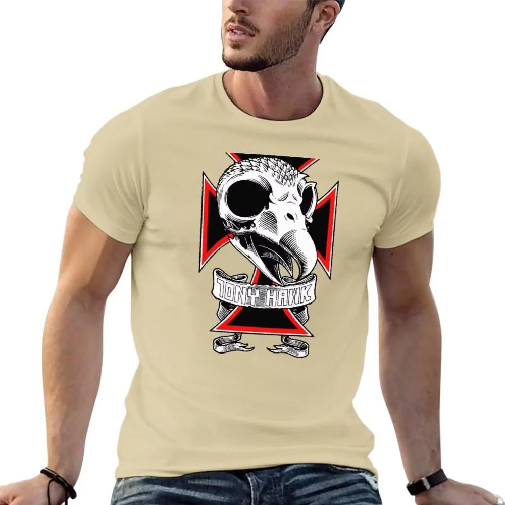 TONY HAWK T-Shirt Boys White T Shirts Black Plain Black Summer Casual Short Sleeve Round Neck Graphic Printing Men Clothing Tees
