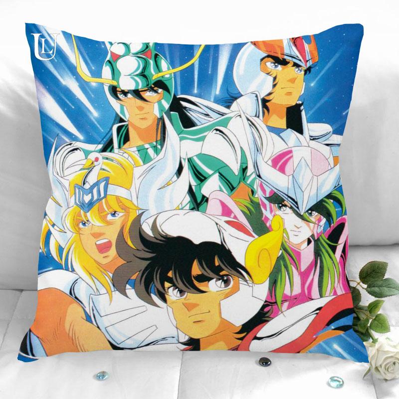 New Custom Saint Seiya Pillowcases Printed Square Pillowcase Home Decorative Zipper Pillow Cover 35X35Cm40X40Cm(One Side)