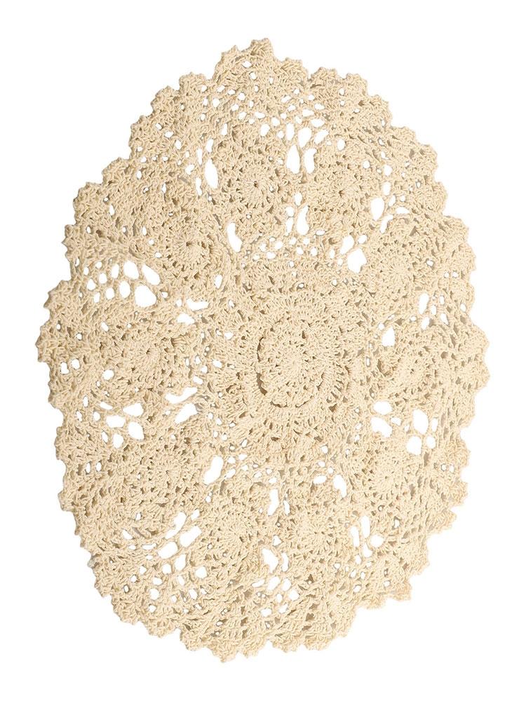 Placemat Table Mat Retro Hollow Round Doilies Home Kitchen Decor Display