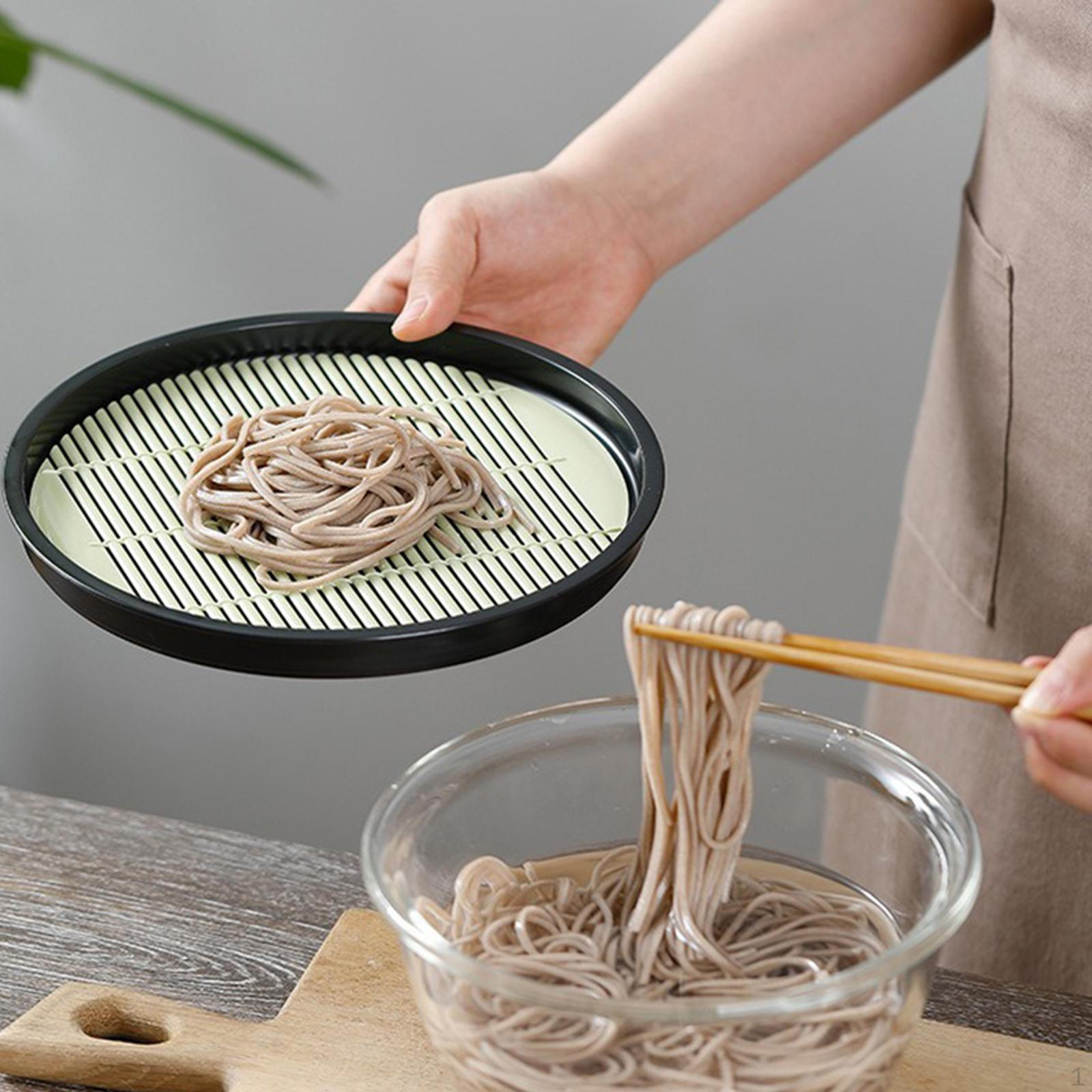 

Японская тарелка для гречневой лапши Соба, Блюдо для холодной подачи, Поднос для суши, Холодная с дренажом Round