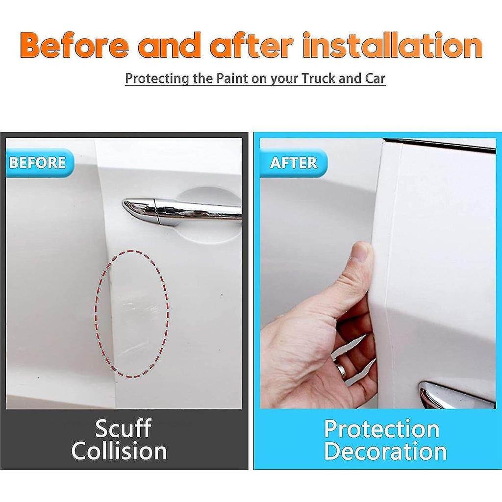 Car Door Transparent Seal Strip Door Edge Cover Guard Strips Entry Sill Guard Scuff Plate Protectors Invisible Universal Anti-scratch Waterproof Tape 