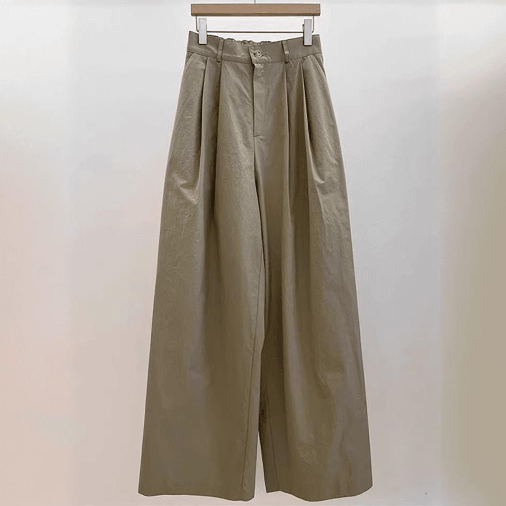 Japanese Spring 2026 Plus-Size High-Waist Slimming Wide-Leg Trousers