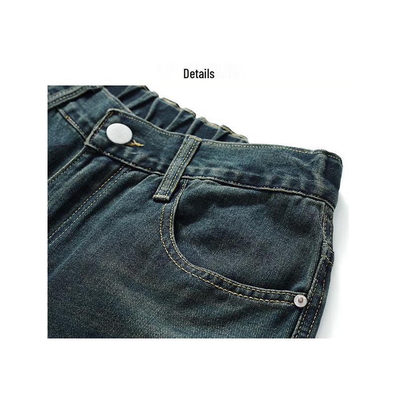 ROBINHOOD Men's Summer American Retro Loose Straight Leg Jeans