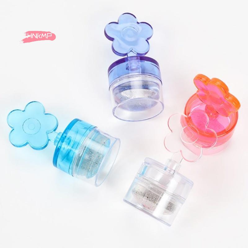 Flower Shape Nail Stamper Set with Clear Silicone Head Manicure Scraper Transfer Templates Kit for Nail Art Stamping