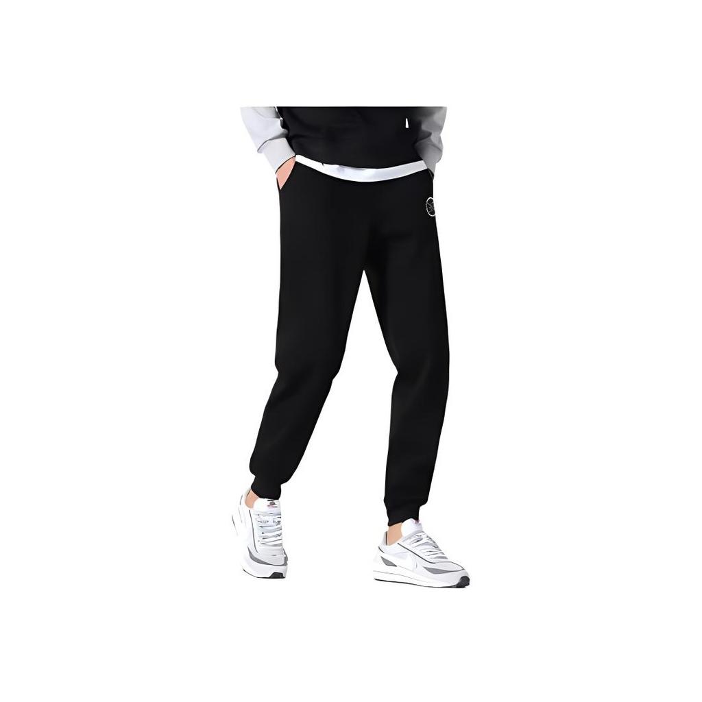 Li Ning Wade Series Šněrovací Volné Pohodlné Ležérní Kalhoty Pánské spodní díly Černá YKLU323-1