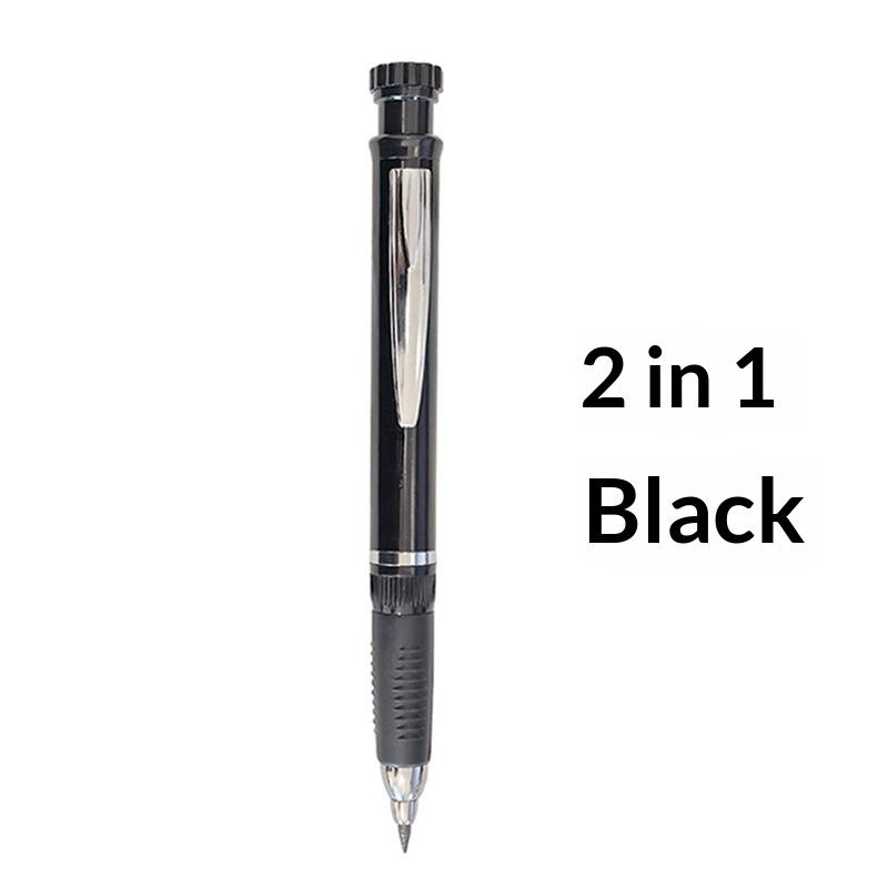 2,8 mm 2-in-1 Holzbearbeitungs-Minenbleistift mit Mine und eingebautem Anspitzer für Tiefloch-Zimmermannsmarkierungsstifte Werkzeug