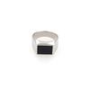 Processing Personalized Geometric Titanium Steel Ring Retro Black Sanding Glue Chip Ring