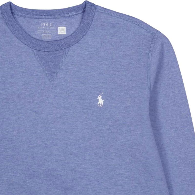 Polo Ralph Lauren Logo Embroidered Knit Crew Neck Long Sleeve Sweatshirt Men sweatshirt Mixed-Blue 710881519-011