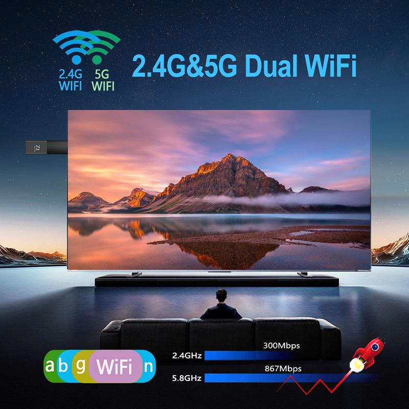 Screen mirroring device for tv TV Dongle Receiver Stick TV Stick projection screen Screen Mirroring WIFI 2.4G&5G Wireless WiFi Display Adapter H.265