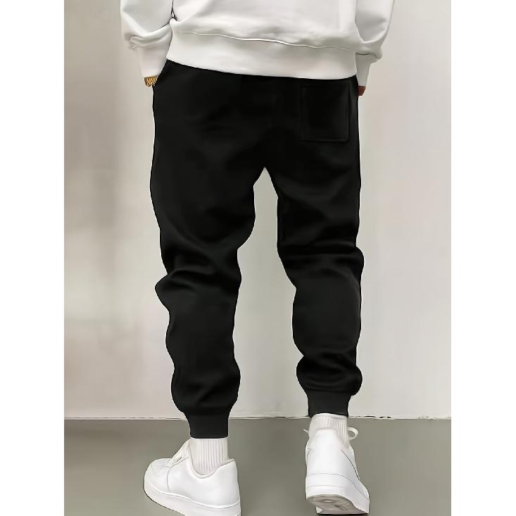 Men'S New Solid Color Sweat Pants Trend Retro Casual Drawstring Pants Male