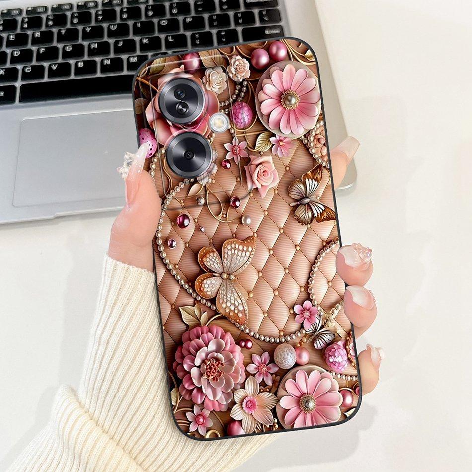 For OPPO A79 5G Beautiful Bow Rose Painting Phone Case For Oppo A79 5G CPH2553 CPH2557 Shockproof Soft Silicone Cases