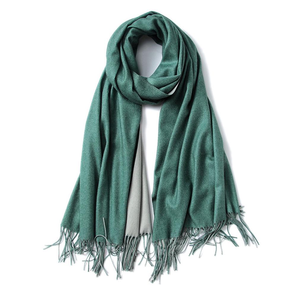 Women Girls Classic Double Side Solid Color Cashmere Shawl Long Warm Scarf for Winter Fall
