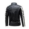 Men's Splicing Fashion Leather Jacket New Bike Leather Jacket Large Size Men's Clothing