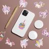 50 Sheets of Pink Unicorn Graffiti Stickers, Cute Stationery Stickers, Water Cup and Computer Waterproof Decorative Stickers