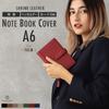 Notebook Cover A6 Size Genuine Leather Storage for 2 Books Pen Holder Pocket Cards Sticky Notes Business Cards Storage Included Bookmark NC5 [BLUE