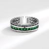 Vintage Emerald Zircon Braided Twist Open Ring For Women Fashionable Personalized High End Jewelry
