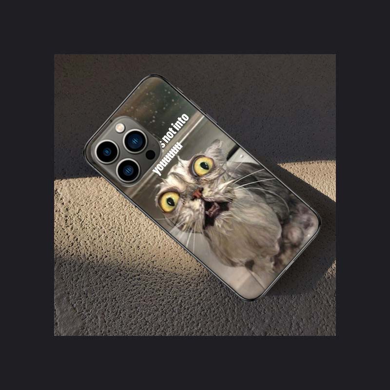 Pet Cat Funny Memes Phone Case For Apple Iphone 16E 16 Pro Max 15 Plus Soft 13 12 Mini Cover 11 14 Pro Max Capa 8 7 SE Shell Coq