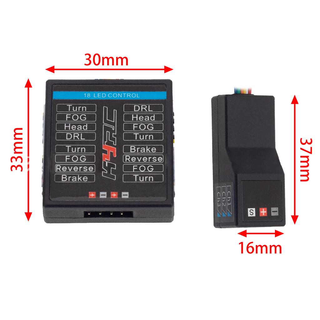 Simulation LED Lights Smart-System Flash Lighting Compatible for RC Car 1/8 1/10 Scale Models Yokomo HPI AXIAL RC4WD-TRX