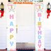 2d Flat Banners In Pairs, 2 Sets of Unicorn Birthday Happy Banners for display.XY