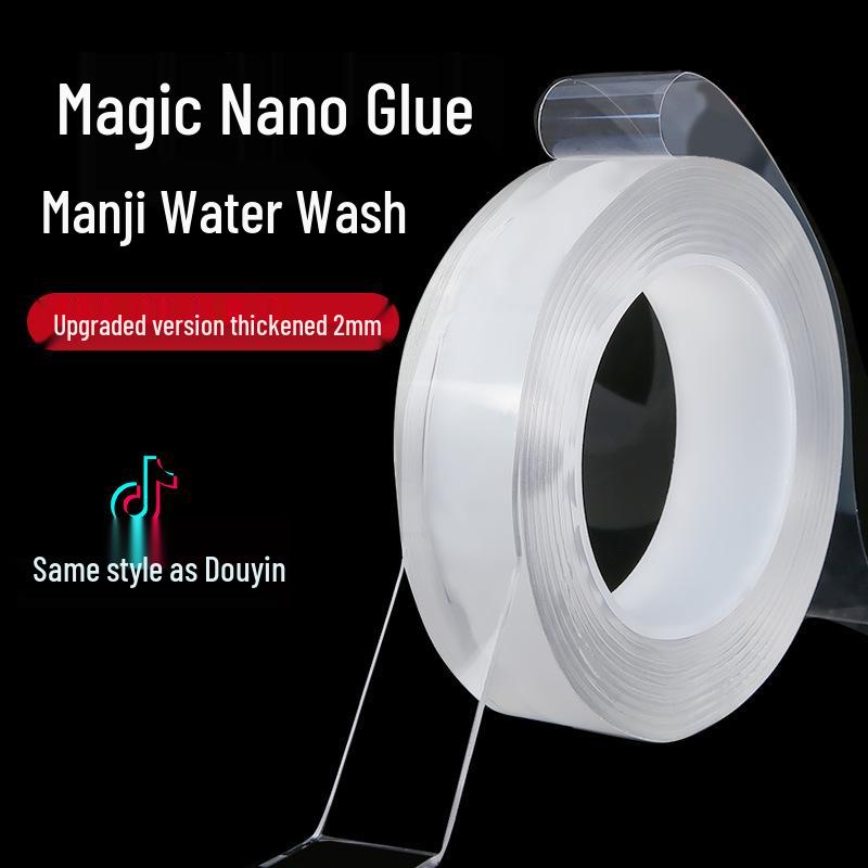 Transparent Nano Acrylic Double-Sided Tape - Waterproof, Traceless, Heat-Resistant, Washable, Reusable TikTok Magic Glue