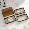 Retro Walnut Wood Jewelry Box: Organizer for Earrings, Rings, Bracelets, and Necklaces