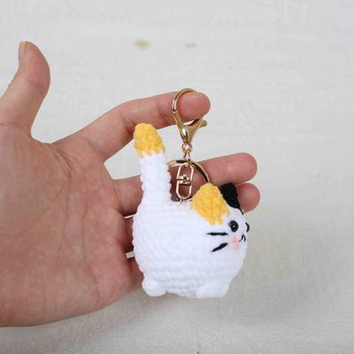 Süße kleine Katze Puppe Häkel Schlüsselanhänger Kreativer Gestrickter Kätzchen Schlüsselanhänger Für Geschenke Handgemacht Stricken Katzen Schlüsselanhänger Auto Schlüssel Anhänger