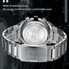 NAVFIROCE Original Men Quartz Watch Stainless Steel Strap Stopwatch Chronograph Date Waterproof Luminous Pointer Men Fashion Watch NF8081