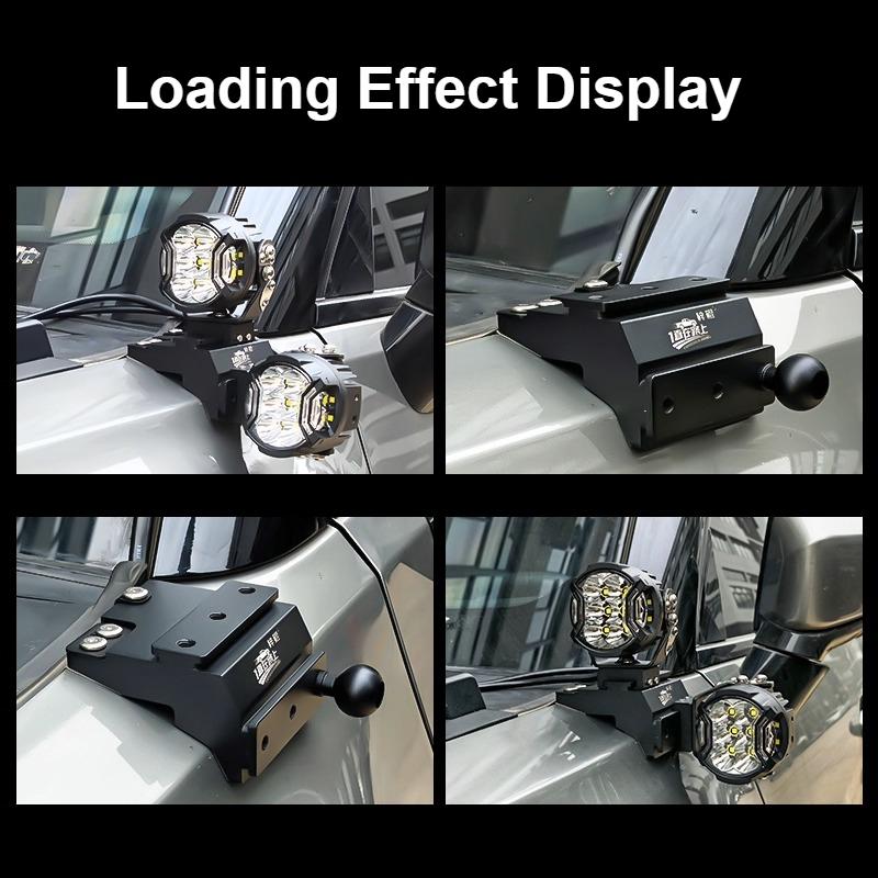 For Jetour T2 A-Pillar Dual Lamp Quick-Release Bracket Hood Auxiliary LED Spotlight Bracket Modification Accessory