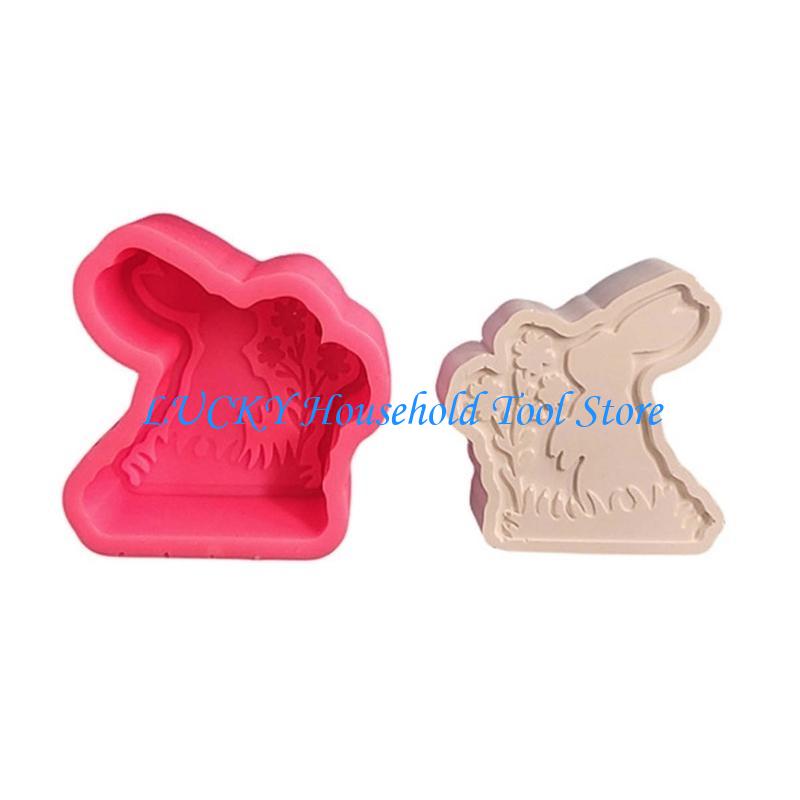 J0MC Animal Molds Easter Rabbit Resin Molds for DIY Art Craft