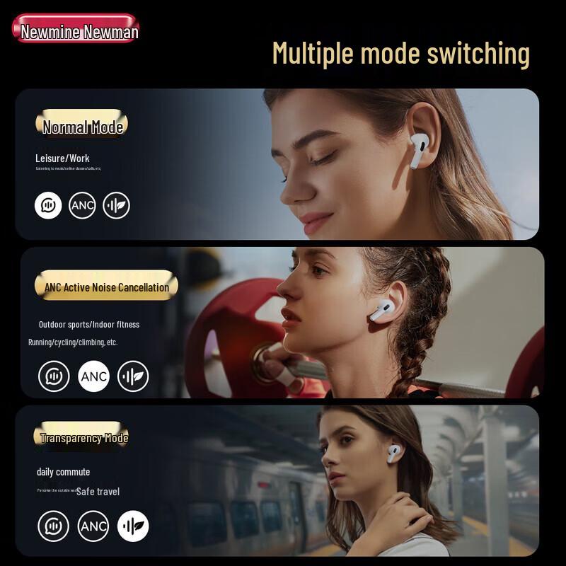 Newmine T9 ANC Touchscreen Wireless Earbuds