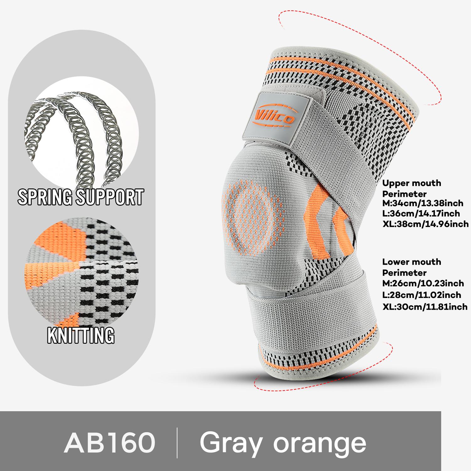 Durable And Safe 1Pc Knee Brace Compression Knit Knee Pad For Sports Quickly Absorb Perspiration Keep Knees Warm Knee Boosters Breathable Support M