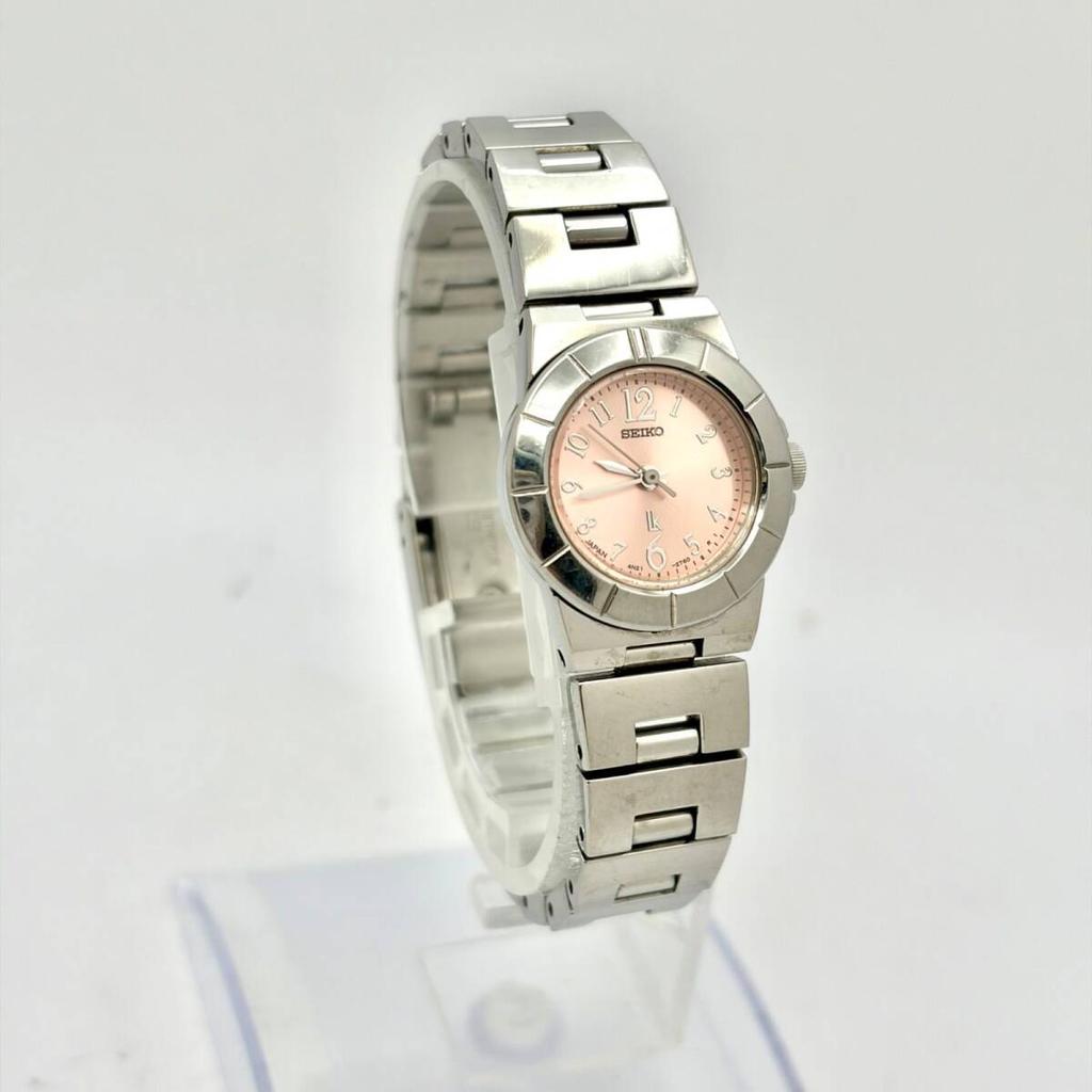 SEIKO Lukia 181713 [New Battery] Ladies' Watch, Silver/ Pink Orange, 4N21-1130