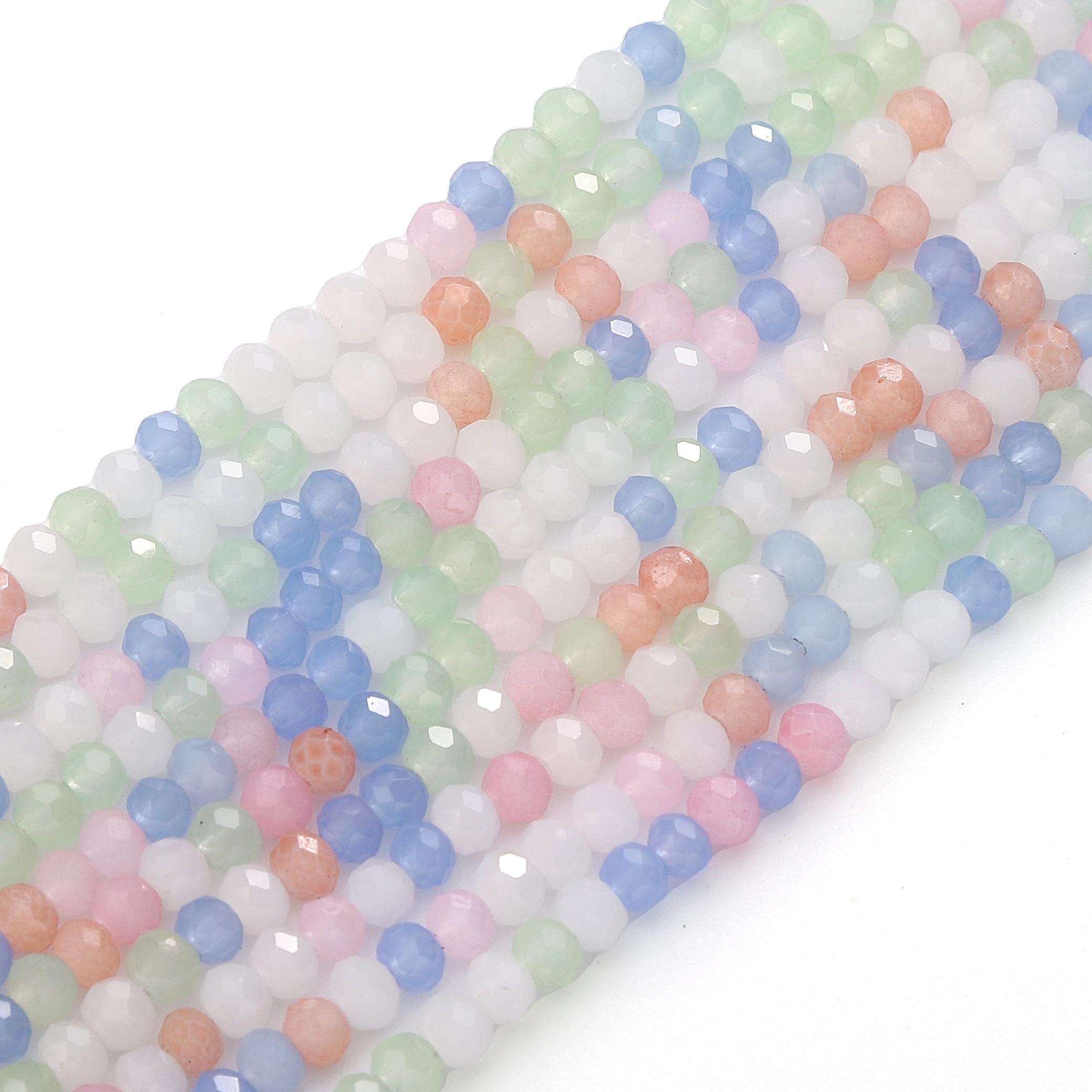 

120 шт. Стеклянные бусины Поверхность Плоская Интервал Кристальные бусины Для DIY Браслет Ожерелье Изготовление Ювелирных Изделий Украшение Taowu Spring Morning