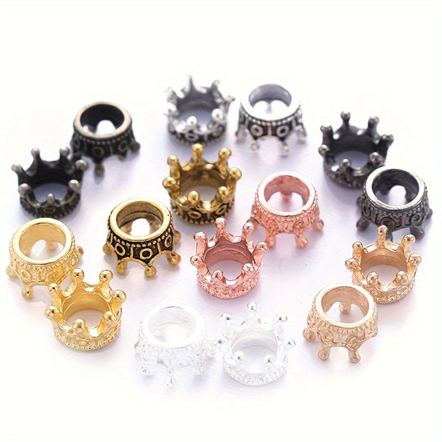 20pcs 1cm Crown Charms Pendants, Antique Silver Gold Rose Gold Metallic, DIY Jewelry Craft Supplies for Necklace Bracelet JXB